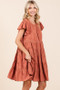 Mittoshop Lace Detail Ruffled Button Down Tiered Dress