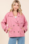 Mittoshop Double Breasted Long Sleeve Trench Coat Jacket