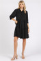 Mittoshop Button Detail Collared Neck Tiered Shirt Dress