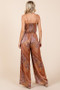 Mittoshop Paisley Patchwork Print Satin Wide Leg Pants
