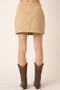 Mittoshop Zipper Back Twill Mini Skirt