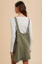 Annie Wear V-Neck Adjustable Strap Denim Overall Dress with Pockets