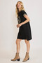 Umgee Peace Plaid Applique Short Sleeve Mini Dress