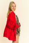 Davi & Dani Button Up Dropped Shoulder Cardigan with Pockets