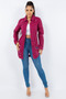 American Bazi Distressed Button Up Long Sleeve Denim Jacket