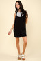 VERY J Tie Shoulder Front Pocket Romper