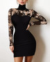 Women Shiny Off Shoulder Bodycon Dress