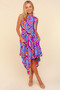Haptics Full Size Mock Neck Sleeveless Printed Dress