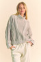 Davi & Dani Cable-Knit Turtleneck Dropped Shoulder Sweater