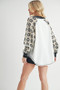 Aemi+Co Crochet Contrast Stitching V Neck Top