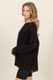 HYFVE Distressed Long Sleeve Knit Top