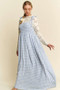 Davi & Dani Plaid Smocking Sleeveless Maxi Dress