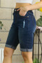ADORA Distressed Denim Shorts with Pockets