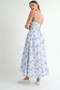 MABLE Sweetheart Neckline Floral Printed Midi Dress