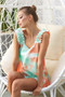 BiBi Tie Dye Printed Textured Woven with Ruffled