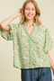 Umgee Full Size Floral Print Puff Sleeve Top Plus Size