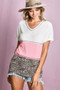 BiBi Colr Block Waffle Knit Top