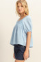 HYFVE Crochet Detail Puff Sleeve Peasant Top