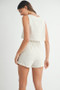 MABLE Sleeveless Crop Top and Shorts Set