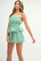 MABLE Gingham Tube Top and Shorts Set