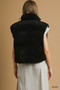 Umgee Sherpa-Lined Zip Vest with Drawstring Hem