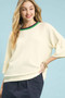Umgee Ribbed Knit Top with Contrast Trim