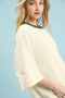 Umgee Ribbed Knit Top with Contrast Trim