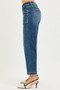RISEN Slouchy Cropped Baggy Jeans with Front Patch Pocket