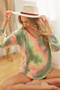 BiBi Tie Dye Terry Hoodie With Twill Tape Drawstring
