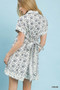 Umgee Border Print Belted Shirt Dress