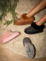 WILD DIVA Embellished Faux Fur Platform Booties