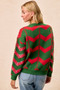 BiBi Christmas Theme Chevron Sequins Detail Sweater