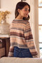 SO ME Textured Variegated Multi Color Cardigan