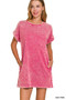 Zenana Premium Cotton Washed T-Shirt Dress