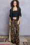 POL Open Front Crochet Cardigan with Floral Embroidery