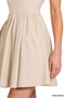 Zenana Combined Knit Tube Top Flare Mini Dress