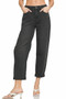 Zenana High Rise Barrel-Leg Cropped Jeans