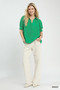 Umgee Seersucker Puff Sleeve Blouse