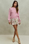 SO ME Floral Print Fit and Flare Mini Skirt