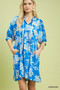 Umgee Floral Babydoll Dress with Pockets