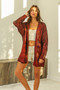 BiBi Metallic Knit V-neck Open Sweater Cardigan