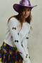 SO ME Mardi Gras Glitter Bow Ribbon Sweater Knit Top