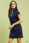 Umgee Dolman Sleeve Zip Detail Dress