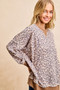BiBi Leopard Printed French Terry Sweatshirt