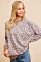 BiBi Leopard Printed French Terry Sweatshirt