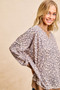 BiBi Leopard Printed French Terry Sweatshirt