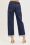 RISEN Slouchy Cropped  Boyfriend Jeans With Cuffed Hem