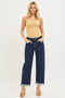 RISEN Slouchy Cropped  Boyfriend Jeans With Cuffed Hem