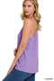 Zenana Woven Airflow Adjustable Strap V-Neck Cami