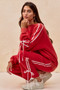 BiBi Side Lined Bow Details Fleece Sweatpants